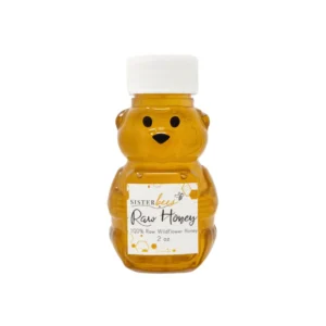 100% Raw Michigan Wildflower Honey Bear 2 oz